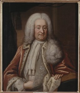カール・ギュレンボルグ、末席の人 - パッシュ、ローレンツ、エルダー（1702年から1766年）によるカール・ギュレンボルグ伯爵（1679年から1746年）の肖像。油彩・キャンバスサイズ：93x79cmストックホルム国立博物館 作： Lorentz the elder Pasch