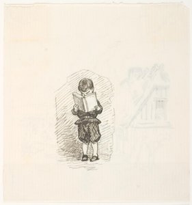 本を読んでいる少年 作： Lorenz Frølich