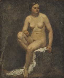 トーマス・クチュールのスタジオでの女性のヌード 作： Lorenz Frølich