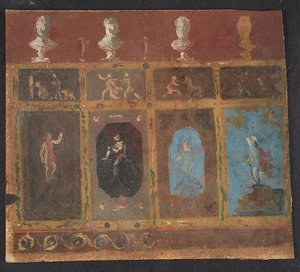 ヴァルホイ 1838/1839 の壁の装飾 作： Lorenz Frølich