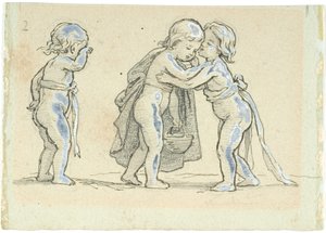 さよならを言う子供たちとのビネット 作： Lorenz Frølich
