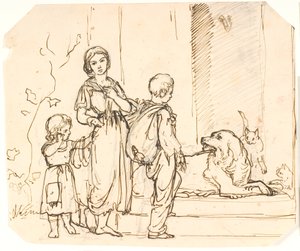 3 人の物乞いの子供 作： Lorenz Frølich