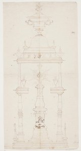 ジュリアン マリー女王のイニシャルを使用した回されたエッセイの下書き 作： Lorenz Spengler