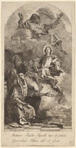聖アンのビジョン 作： Lorenzo Baldissera Tiepolo after Giovanni Battista Tiepolo