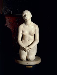 神への信頼」ロレンツォ・バルトリーニ（1777-1850）作、大理石の彫像