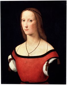 女性のポートレート、c1500-c1506 作： Lorenzo Costa