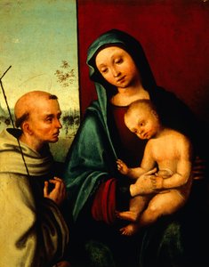 Madona com Menino e São Francisco de Lorenzo Costa (ca 1537-1583), detalhe 作： Lorenzo Costa