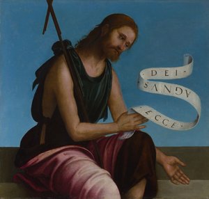聖ヨハネバプテスト高祭壇画、ヴィンコリのS.ピエトロ礼拝堂、1505 作： Lorenzo Costa