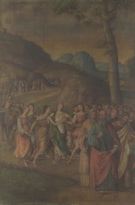 1508年以降のモーセの物語からのミリアムのダンス 作： Lorenzo Costa