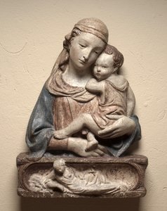 マドンナと子供、c。 1450。 作： Lorenzo Ghiberti