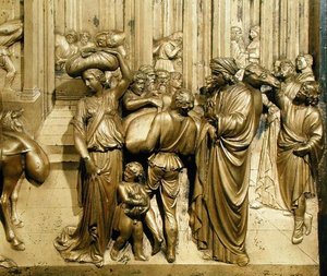 ヨセフの物語」（洗礼堂東扉のオリジナルパネルの細部 作： Lorenzo Ghiberti