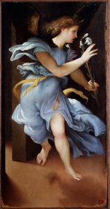 受胎告知の天使 - 絵画 作： Lorenzo Lotto