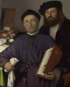 Der Mediziner Giovanni Agostino della Torre und sein Sohn、Niccolò。 1515 作： Lorenzo Lotto