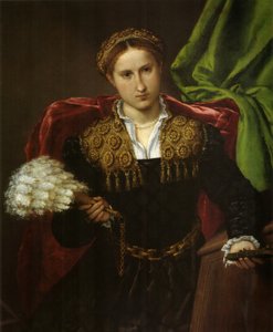 フェボ ダ ブレシアの妻ローラ ダ ポーラの肖像画。 作： Lorenzo Lotto