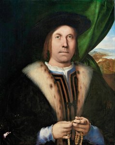 ロザリオを持つ男の肖像、ca 1515-1520。