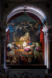 St.Antoninusの寄付 作： Lorenzo Lotto