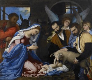 羊飼いの礼拝 作： Lorenzo Lotto