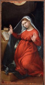 受胎告知の聖母 - 絵画 作： Lorenzo Lotto