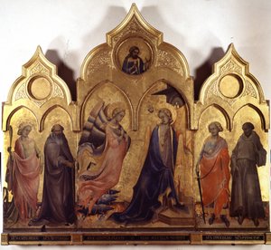 受胎告知。 作： Lorenzo Monaco