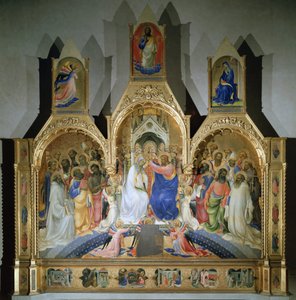 聖母の戴冠式 - 木にテンペラ 作： Lorenzo Monaco