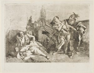 アルミーダを去るリナルド 作： Lorenzo Tiepolo