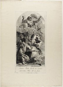 幼子の聖母マリアを永遠の父に捧げる聖アンナと聖ヨアヒム 作： Lorenzo Tiepolo