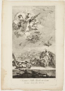 エステ市でペストの終焉を祈る聖テクラ 作： Lorenzo Tiepolo