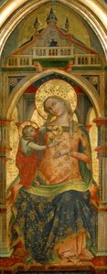 マドンナとチャイルド、1372年。 作： Lorenzo Veneziano