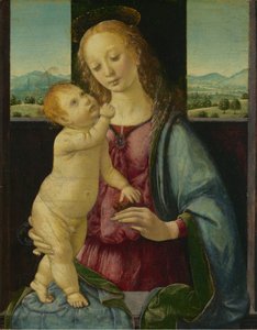 ザクロを持つ聖母子、14751480。 作： Lorenzo di Credi