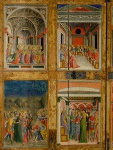 サンタ・マリア・デッラ・スカラの扉の聖遺物。 作： Lorenzo di Pietro Vecchietta
