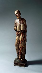 正体不明の聖人を表現したもの。ポリクローム・ウッド・スカルプチャー 作： Lorenzo di Pietro Vecchietta