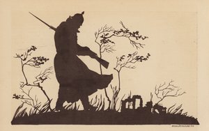 ドイツ兵のシルエット、第一次世界大戦 (リソ) 作： Lotte Nicklass