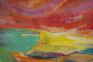 陸と海の間、風景、2016年（写真、絵画の詳細） 作： Lou Gibbs