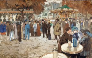 1910年頃、クリシー大通りのお祭り（油彩・カンヴァス） 作： Louis Abel Truchet