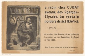 ルイ・アンクタンの絵画展への招待 作： Louis Anquetin