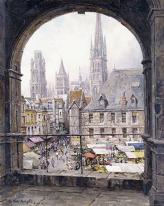 マーケットプレイス、ルーアン 作： Louis Aston Knight