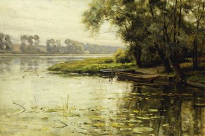 川岸の牧草地。 ラ プレリー オー ボール ド フリューヴ 作： Louis Aston Knight