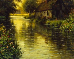 ゴールデン・アワー（油彩・キャンバス） 作： Louis Aston Knight