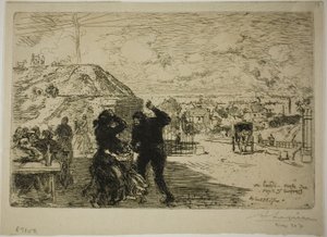 月曜日、プレ・サン・ジェルベに入る 作： Louis Auguste Lepère