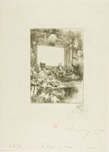 シャット・ノワールにて 作： Louis Auguste Lepère