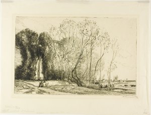 美しい秋の朝 作： Louis Auguste Lepère