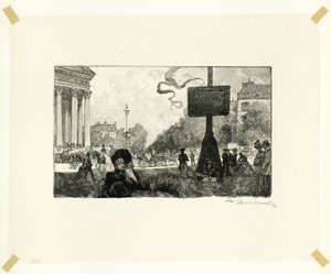 ロワイヤル通りの角、『セーヌ河と大通りの長い道』より16枚目 作： Louis Auguste Lepère