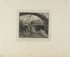 サン・マルタン運河の閘門 作： Louis Auguste Lepère