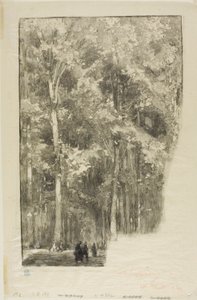 朝、マルロット砦の十字路 作： Louis Auguste Lepère