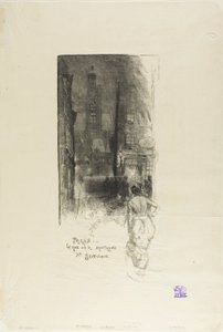 パリ：モンターニュ＝サン＝ジュヌヴィエーヴ通り 作： Louis Auguste Lepère