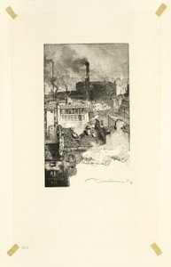 ゴブラン地区、『セーヌ河と大通りの長い道』より20枚目 作： Louis Auguste Lepère