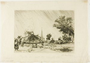 シャワー 作： Louis Auguste Lepère