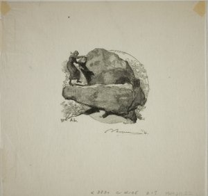 震える岩 作： Louis Auguste Lepère