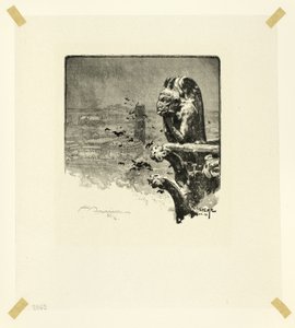 ノートルダムの吸血鬼、『セーヌ河と大通りの長い道』より9枚目 作： Louis Auguste Lepère