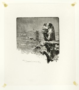 ノートルダムの吸血鬼、『セーヌ河と大通りの長い道』より9枚目 作： Louis Auguste Lepère